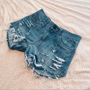 Distressed Levi Shorts
